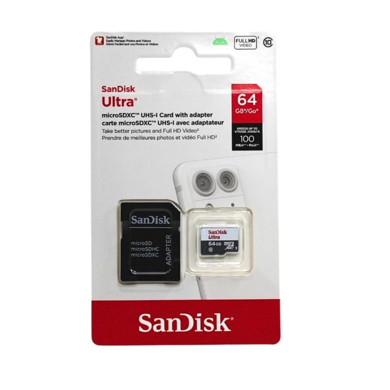 کارت حافظه 64 گیگ برند سندیسک مدل ( Sandisk Micro SD 64GB Ultra )