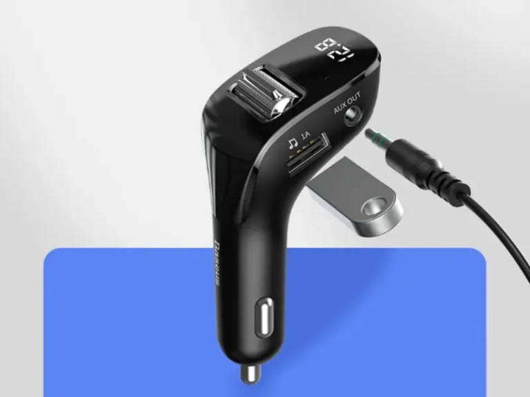 شارژر فندکی و گیرنده بلوتوثی بیسوس ( streamer f40 aux wireless mp3 )
