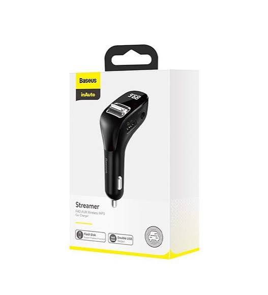شارژر فندکی و گیرنده بلوتوثی بیسوس ( streamer f40 aux wireless mp3 )